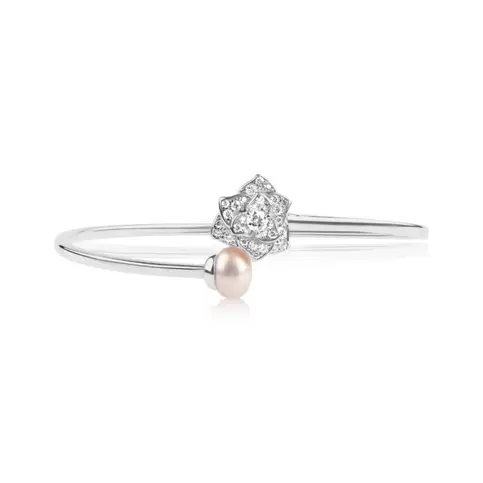 Bracelet Jonc flower Excellence Argent 925 Rh & FWP