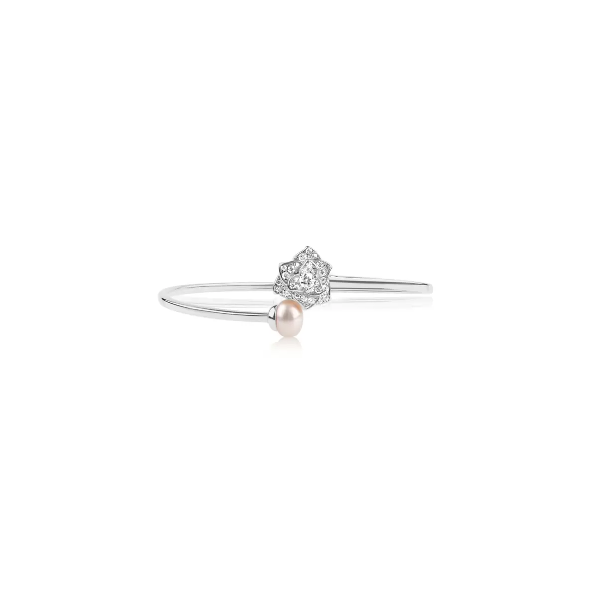 Bracelet Jonc flower Excellence Argent 925 Rh & FWP