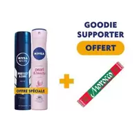 NIVEA Déodorant Femme - Pearl & Beauty - Spray 200ml + Déodorant Homme, Protect & Care, Spray 200ml = écharpe OFFERTE
