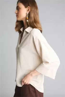 Chemise en lin mélangé Coupe oversize
