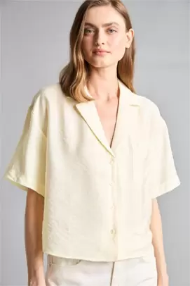Chemise en modal à manches courtes