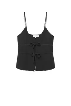 Top à bretelles en gaze de cotton