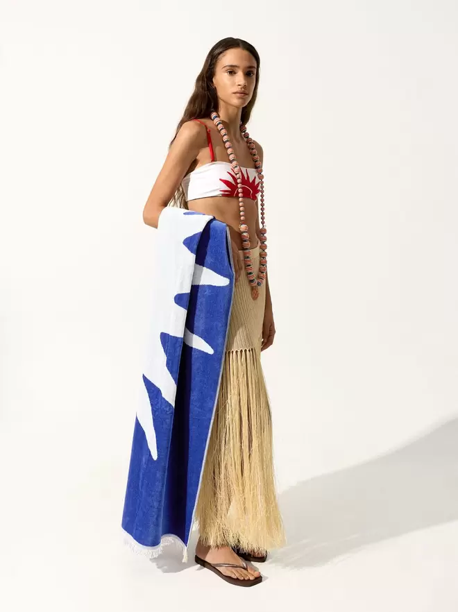 Serviette de plage imprimée 100% coton