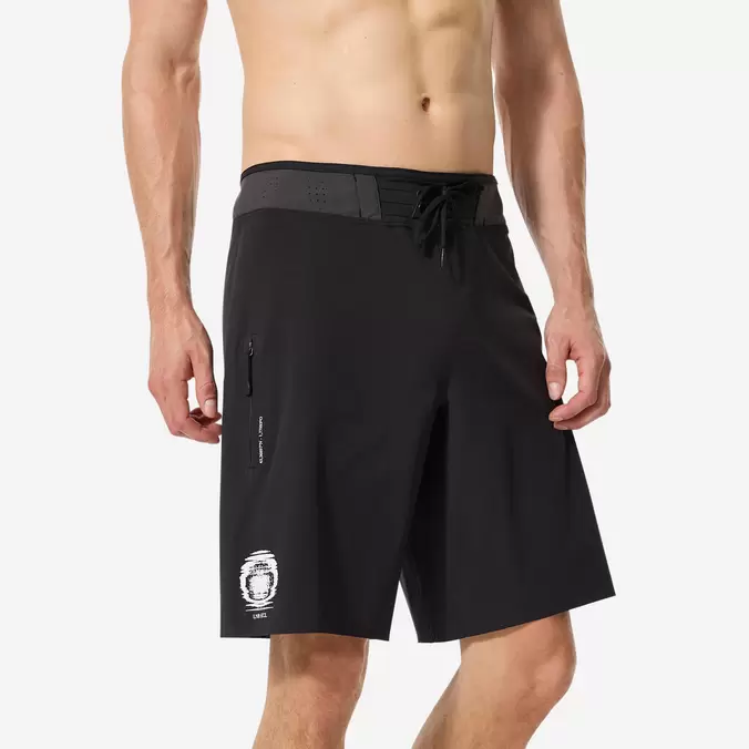 Boardshort surf short de bain long 20" homme, 900 Lnr ecl noir