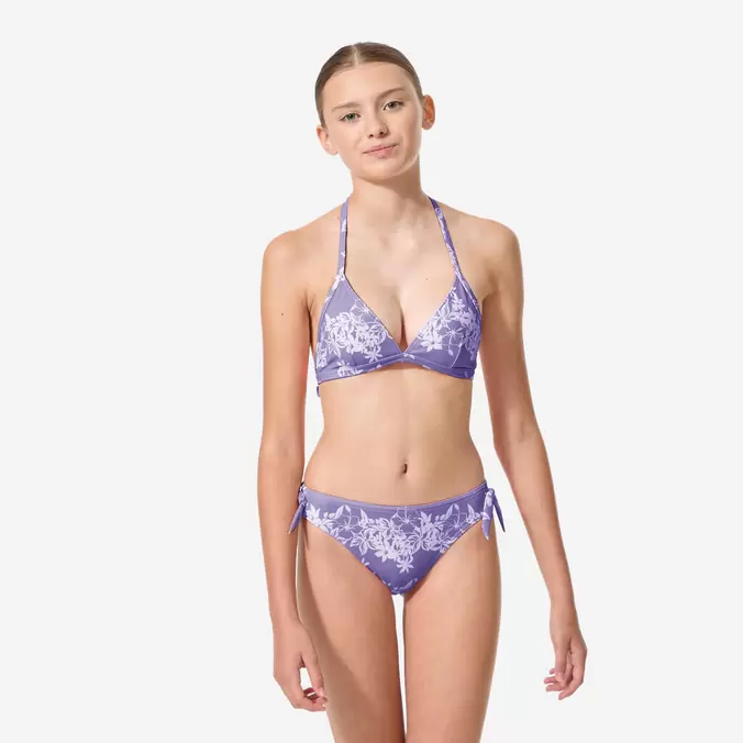 Maillot de bain 2 pièces fille, Tania Paradise mauve