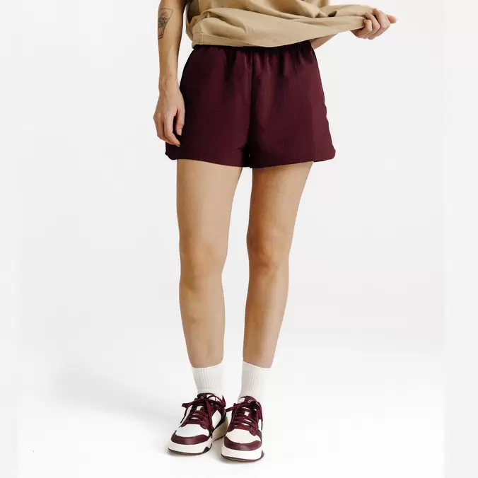 Short tissé femme, Elementals, bordeaux