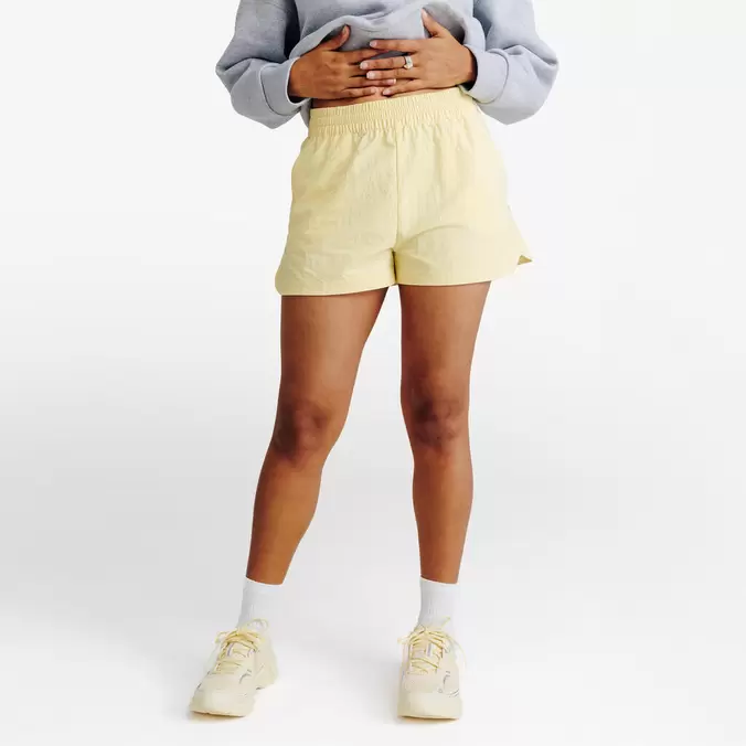 Short tissé femme, Elementals, jaune pastel