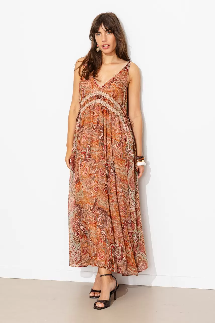 Robe longue imprimée Femme