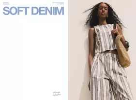 Lightweight striped denim top
