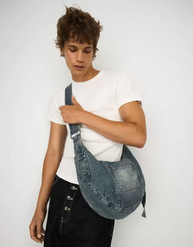 Sac porté épaule denim