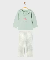 Pyjama 2 pièces à motif et carreaux bébé