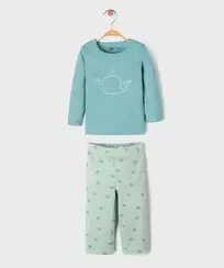 Pyjama 2 pièces motif baleines bébé