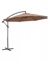 PARASOL AVEC MANIVELLE DAM 300CM SOCLE CROISÉ CHAMPAGNE VES-3952