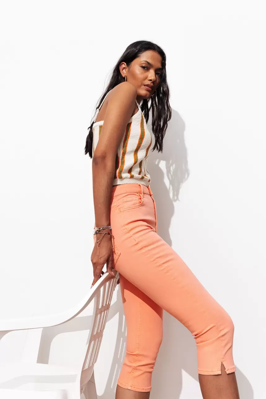 Pantalon capri slim Femme