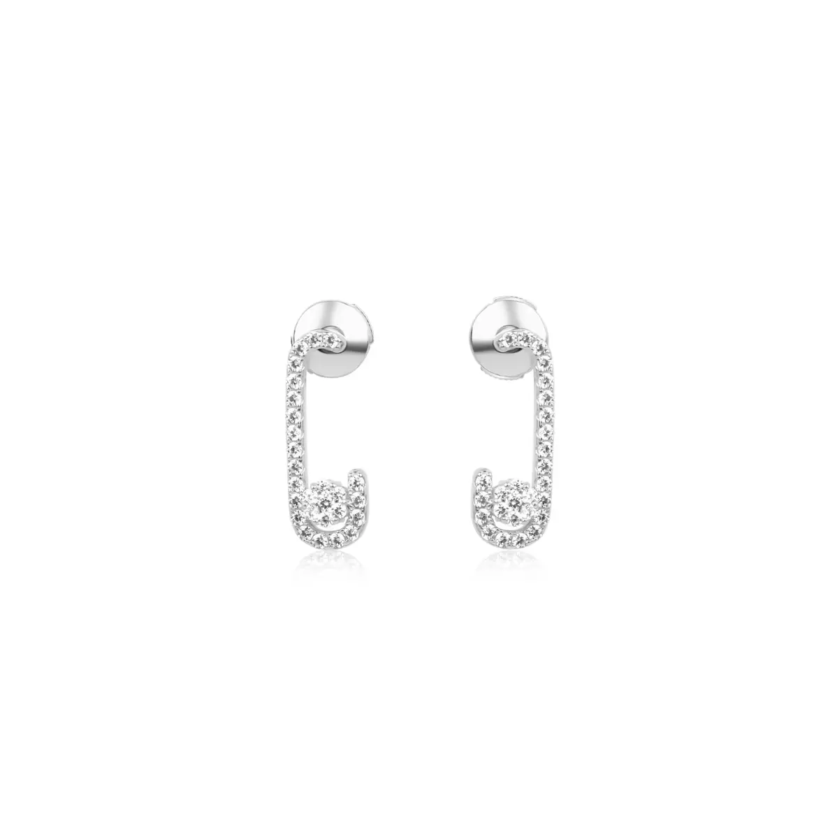 Boucles d'oreilles marguerite Excellence Argent 925 Rh
