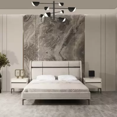 ORION PACK LIT 160X200 CM + 2 CHEVETS + COMMODE + MIROIR