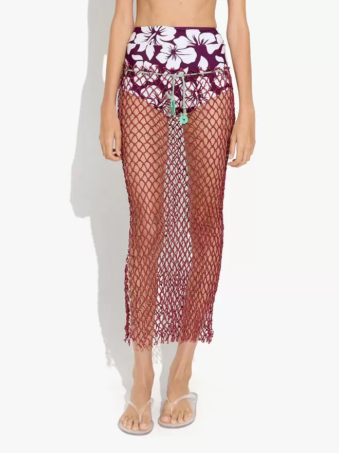 Jupe midi avec maille