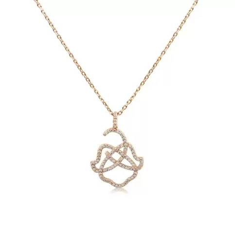 Pendentif Khmissa Excellence Argent 925 R.Gold