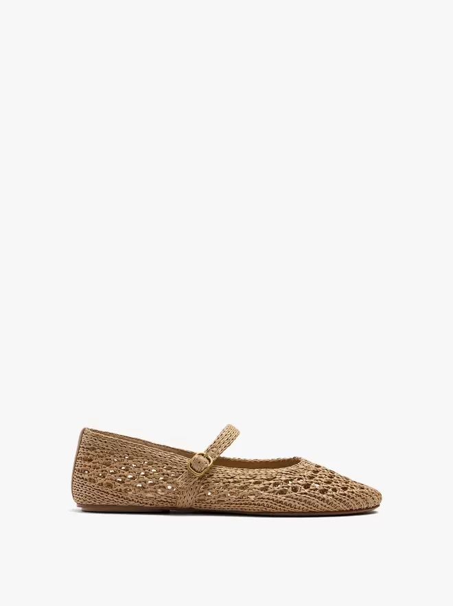 Ballerines avec résille tressée