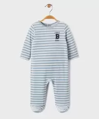 Pyjama en velours rayé bébé garçon