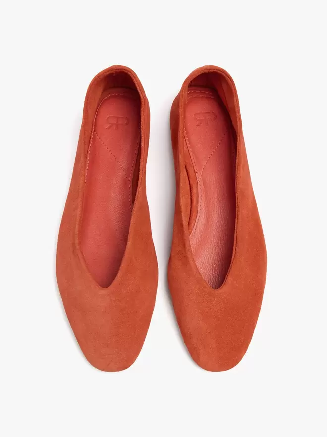 Ballerines en cuir suédé