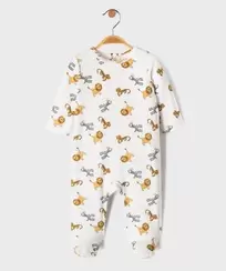 Pyjama en velours à motifs animaux de la jungle bébé garçon