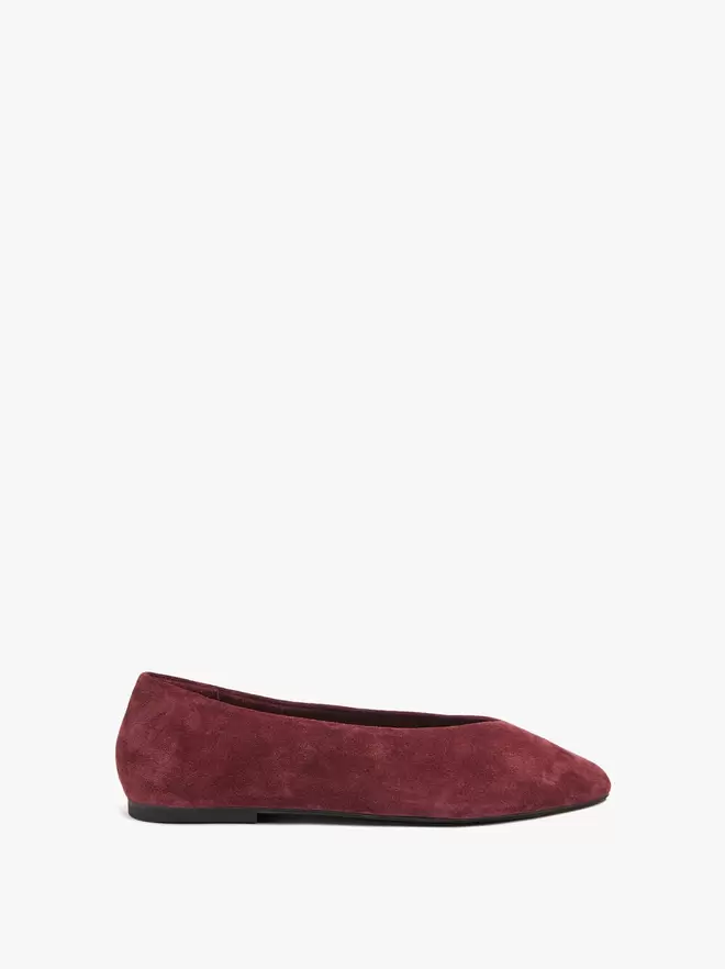 Ballerines en cuir suédé
