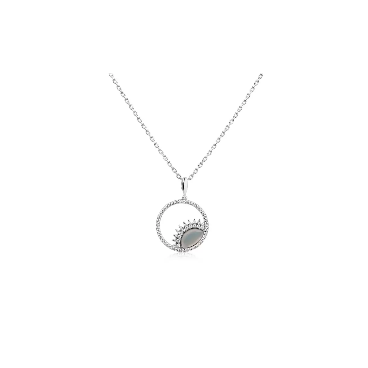 Pendentif lever de Soleil Excellence Argent 925 Rh