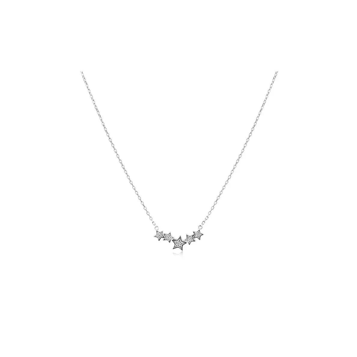 Collier étoiles Excellence Argent 925 Rh