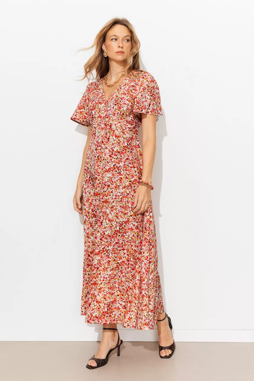 Robe longue manches courtes