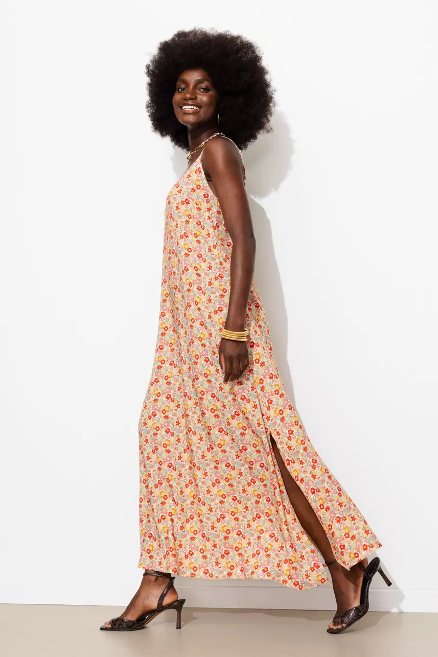 Robe longue à bretelles Femme