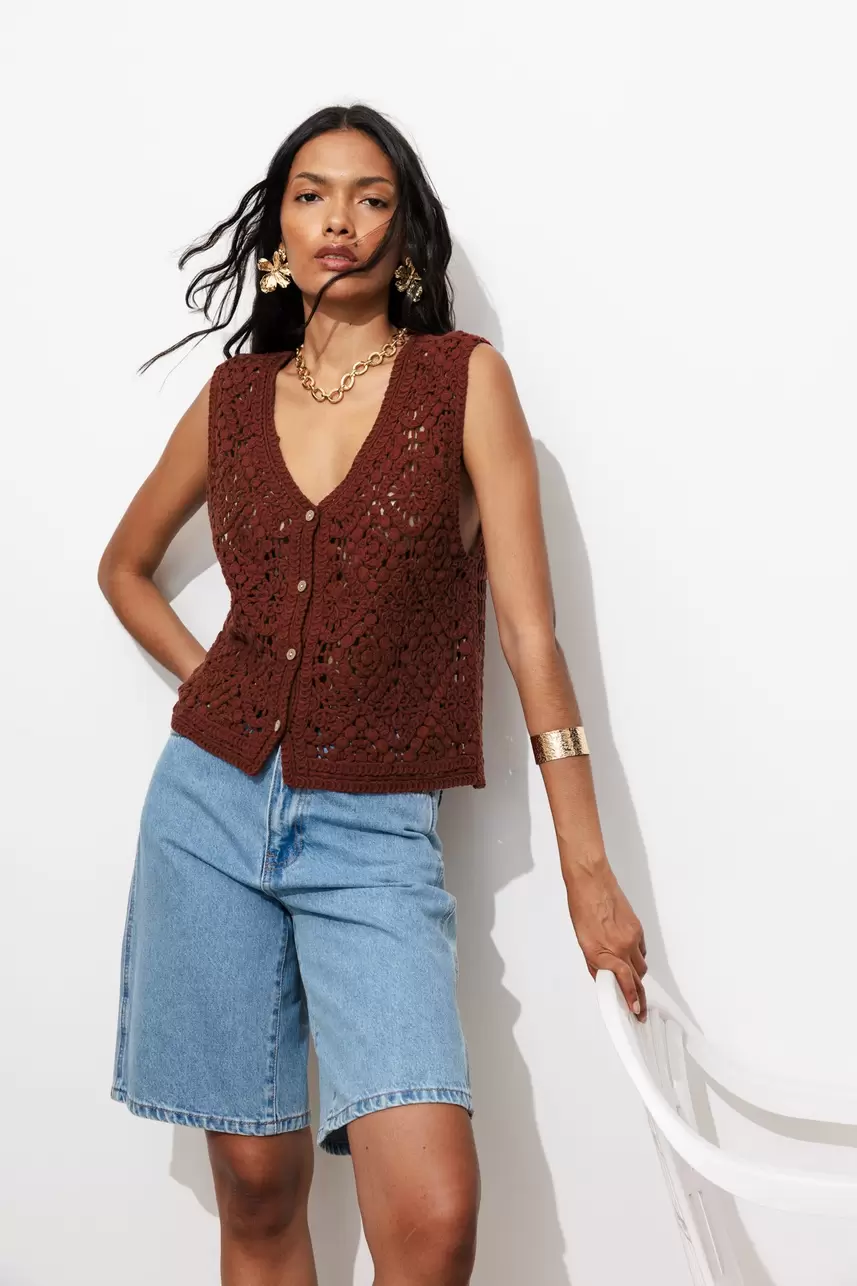 Boléro au crochet Femme