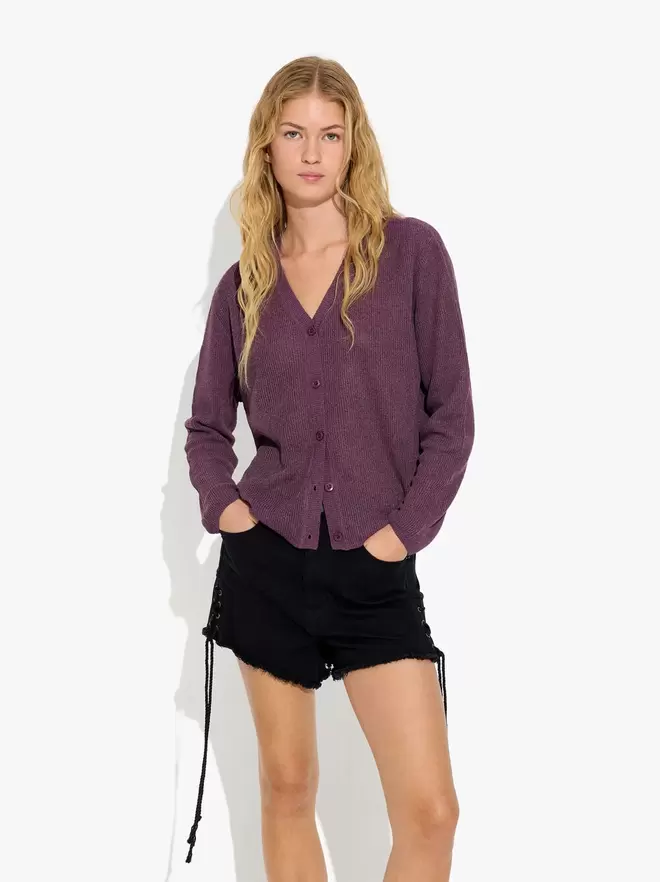 Cardigan de maille avec cordon ajustable