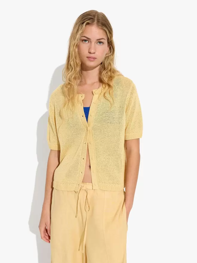 Cardigan en maille à manches courtes