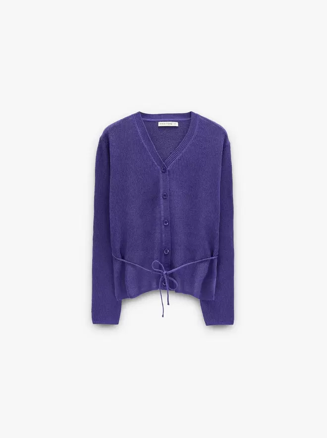 Cardigan de maille avec cordon ajustable