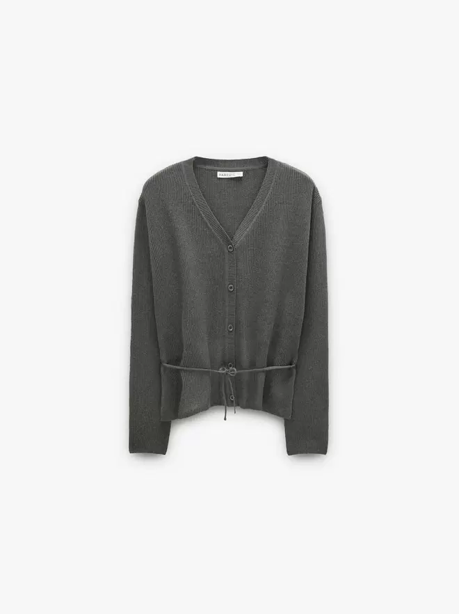 Cardigan de maille avec cordon ajustable