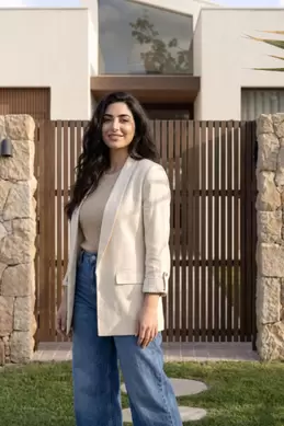 VESTE À REVERS AVEC RAYURES