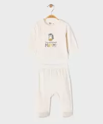 Pyjama 2 pièces en velours à motif zèbre bébé garçon