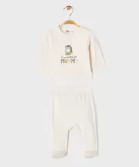 Pyjama 2 pièces en velours à motif zèbre bébé garçon