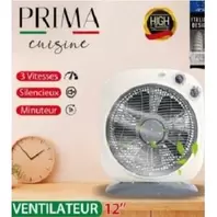 Prima مروحة طاولة مدمجة 30 سم بـ3 سرعات ومؤقّت
