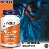 Now Foods Glycine, 1000 mg,Soutien Neurotransmetteurs 100 capsules Sticker