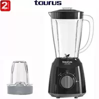 Taurus Blender LIMA NOIR Mixeur Bol en plastique 400 2 vitesses +TURBO 1.5L 4 lames- 2ans de garantie