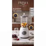 Prima خلاط زجاجي 1.5 لتر مع مطحنة مدمجة 300 واط