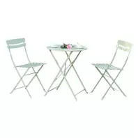 Kitea Kitea Set Bistro Pliable Baihe 2 chaises+ Table Vert Clair