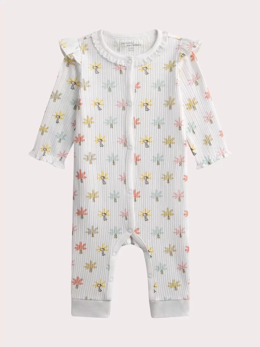 Grenouillère naissance imprimée fantaisie pour fille