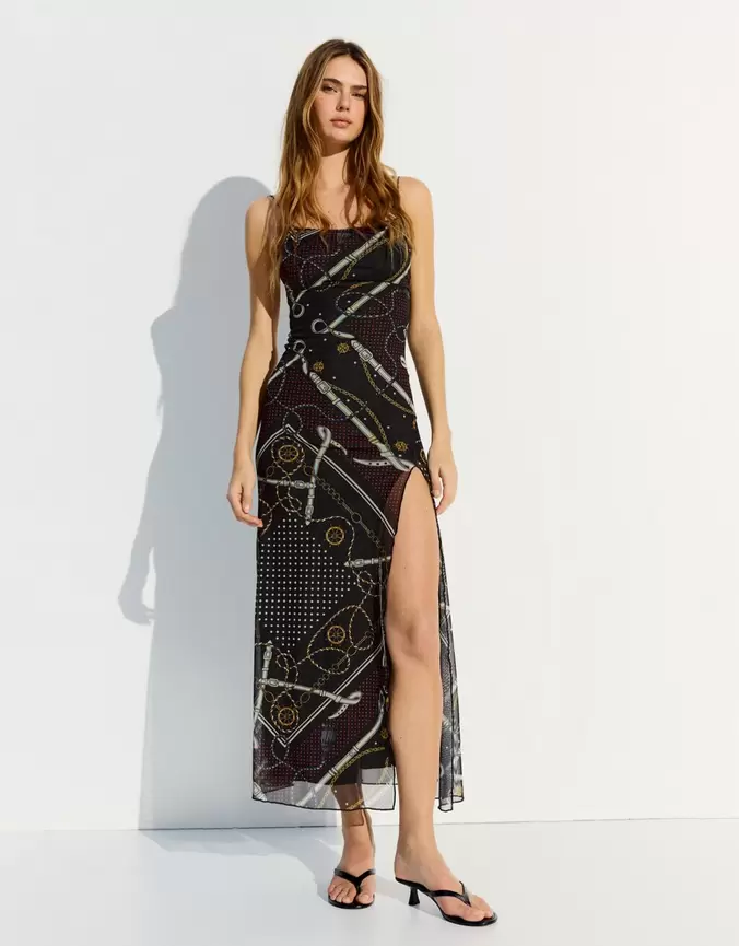 Robe midi imprimée