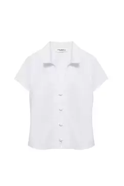 Chemise ajustée manches courtes
