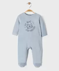 Pyjama en velours côtelé et pont-dos pressionné bébé