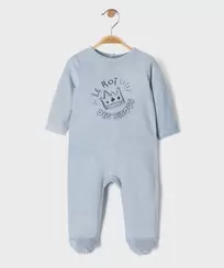 Pyjama en velours côtelé et pont-dos pressionné bébé