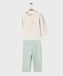 Pyjama 2 pièces en velours à motifs animaux bébé fille